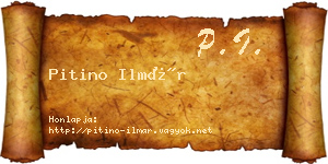 Pitino Ilmár névjegykártya